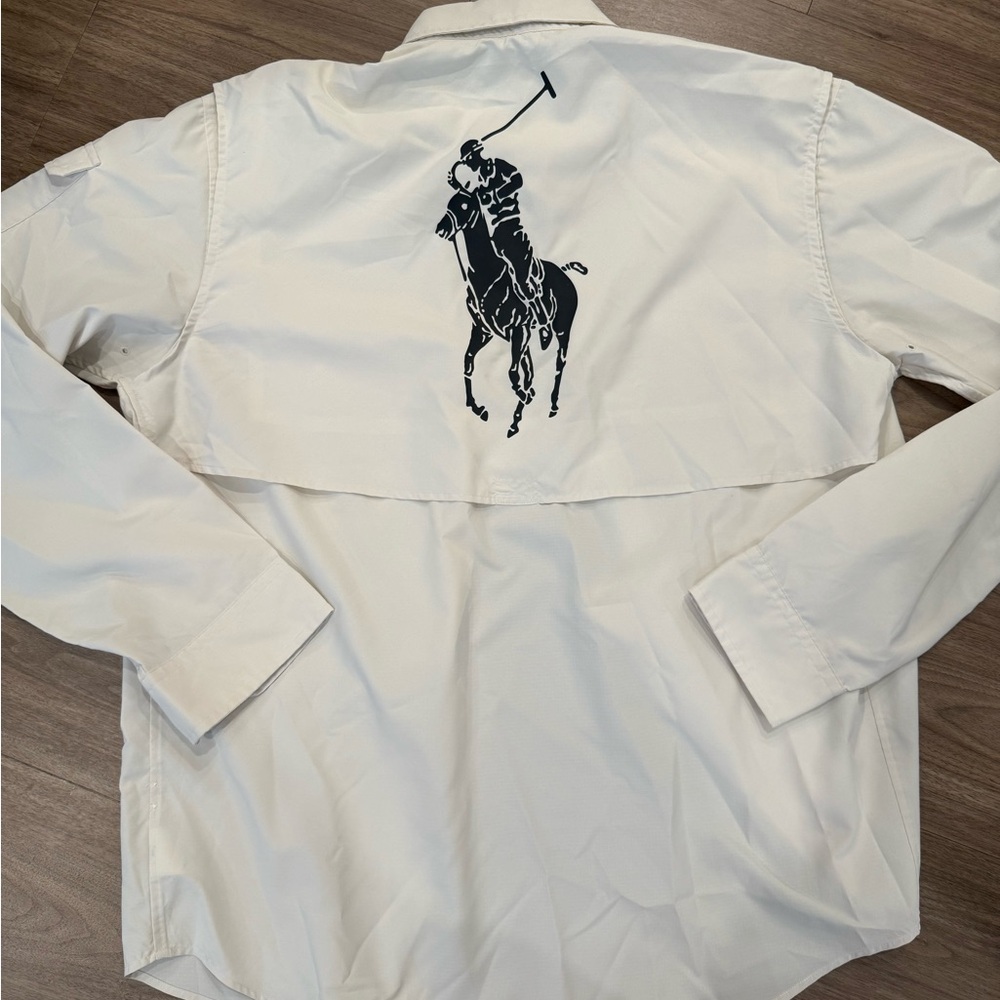 Ralph Lauren White Casual Button Down Shirt